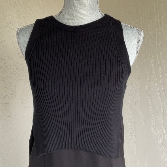 NWT T by Alexander Wang Dress-Black size 6, Black dress with short sweater. - Picture 2 of 12